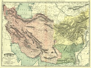 بلاد فارس وأفغانستان وبلوشستان عام 1892 بواسطة Rand McNally and Company